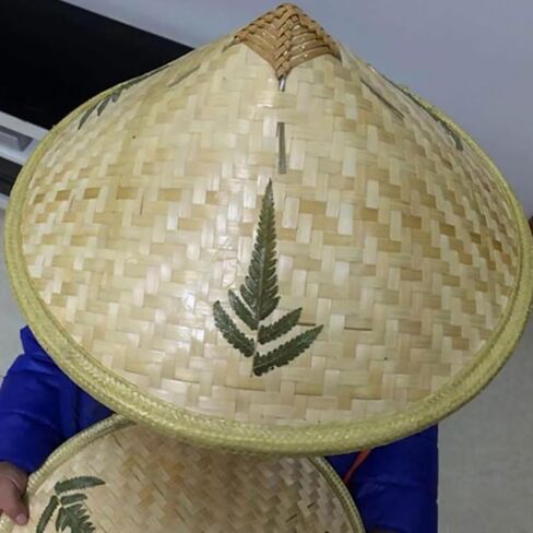 2Pcs Braided Straw Hats for Outdoor Use Brim Sun Blocking Caps Farmer Hats for Rain Protection for Garden Decor in Saudi Arabia