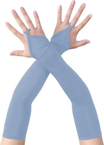 Islis Stretchy Spandex Fingerless Gloves - Elegant Elbow-Length Vintage Gloves for Gatsby, Opera, Prom, Pageants, Halloween in Saudi Arabia