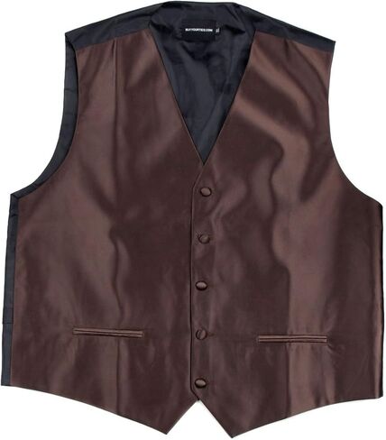 BUYYOURTIES Mens Formal Satin Solid Color Satin Tuxedo Formal Vest Only in Saudi Arabia