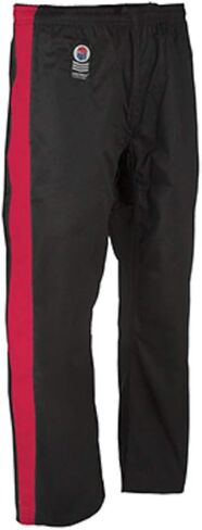 بنطال ProForce Gladiator 8oz Demo Karate - أسود مع شريط أحمر - مقاس 4 in Saudi Arabia