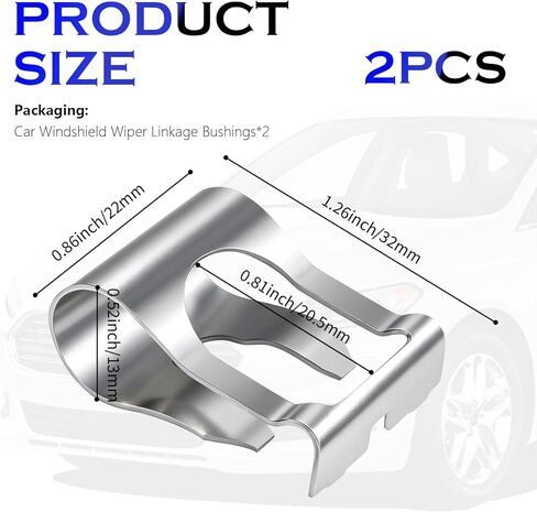 قطعتان من مشابك البطانات لربط ممسحة الزجاج الأمامي للسيارة، محرك ممسحة الزجاج الأمامي للسيارة ومشابك الربط توفر تثبيتًا مضادًا للانفصال، ومشبك إصلاح وصلات تجميع ممسحات السيارات in Kuwait
