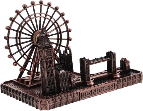 Luxshiny Miniature London Bridge القابل للجمع، ديكور تذكاري كبير عتيق، حرفية معدنية لديكور المكتب والمكتب in Kuwait