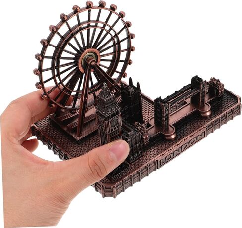 Luxshiny Miniature London Bridge القابل للجمع، ديكور تذكاري كبير عتيق، حرفية معدنية لديكور المكتب والمكتب in Kuwait