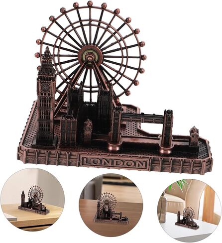 Luxshiny Miniature London Bridge القابل للجمع، ديكور تذكاري كبير عتيق، حرفية معدنية لديكور المكتب والمكتب in Kuwait