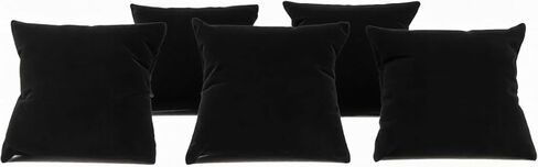 Novel Box® Black Velvet Bracelet Watch Jewelry Decoration Pillow (Pack of 5) 3X3 + NB Cleaning Cloth in Kuwait
