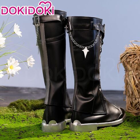 KIRA KIRA Genshin Flins Cosplay Shoes Doki Kyryll Chudomirovich Flins Shoes for Halloween Cosplay Party Song of The Welkin Moon in Saudi Arabia