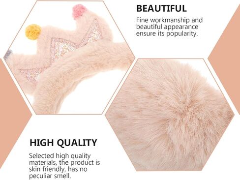 NOLITOY Crown Earmuff Outdoor Ear Cover Winter Ear Warmer Thick Faux Rabbit Fur Portable Headband Earmuffs for Boys and Cold Weather Random Color in Saudi Arabia