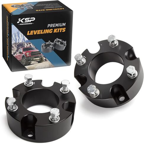 KSP 2" Leveling Kits for Tundra 2007-2026, 2pcs Front Level Lift Spacer Compatible with Toyota Tundra Sequoia 2WD 4WD 2007-2026, 2in Aluminum Suspansion Strut Spacers Fit For Toyota Truck Pickup in Saudi Arabia