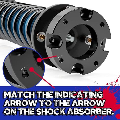 KSP 2" Leveling Kits for Tundra 2007-2026, 2pcs Front Level Lift Spacer Compatible with Toyota Tundra Sequoia 2WD 4WD 2007-2026, 2in Aluminum Suspansion Strut Spacers Fit For Toyota Truck Pickup in Saudi Arabia