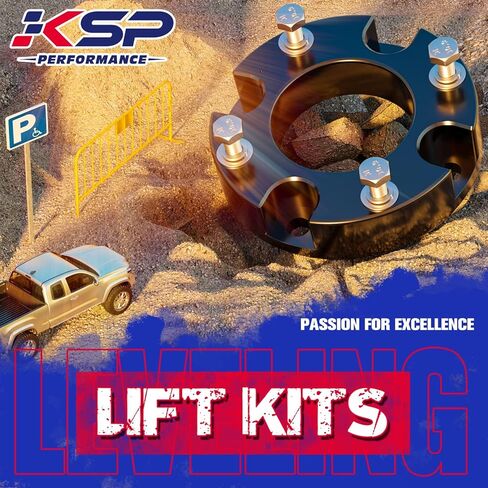 KSP 2" Leveling Kits for Tundra 2007-2026, 2pcs Front Level Lift Spacer Compatible with Toyota Tundra Sequoia 2WD 4WD 2007-2026, 2in Aluminum Suspansion Strut Spacers Fit For Toyota Truck Pickup in Saudi Arabia