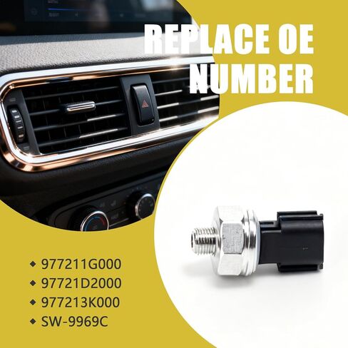 A/C Pressure Switch Relpace# 977211G000 977213K000 97721D2000 Compatible with Santa FE Tucson Azera Elantra Sonata Accent Sorento Sedona Optima, Solve HVAC Conditioning Pressure/Cooling in Kuwait