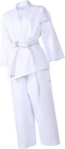 minkissy Unisex Adult Karate Uniform Set for Taekwondo Training Lightweight Fabric Includes Belt Comfortable Fit for Martial Arts Practice in Saudi Arabia