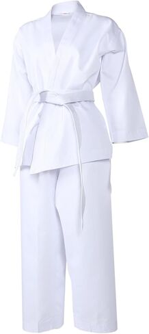 1Set Adult Taekwondo Uniform Comfortable Karate Costume for Training Portable Sports Outfit with Elasticated Pants and Quick Drying for Martial Arts Practice in Saudi Arabia