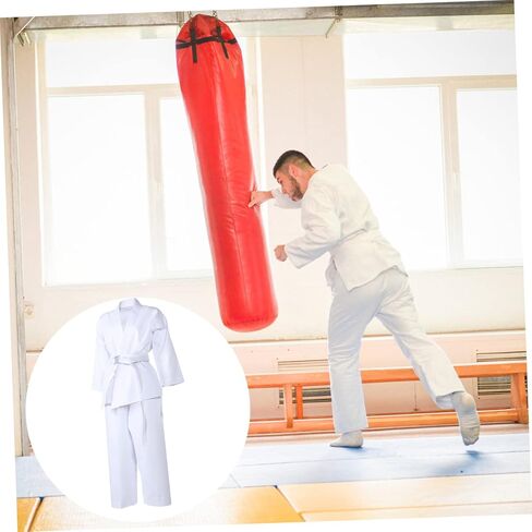 1Set Adult Taekwondo Uniform Comfortable Karate Costume for Training Portable Sports Outfit with Elasticated Pants and Quick Drying for Martial Arts Practice in Saudi Arabia