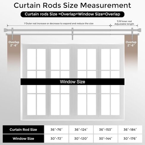 Double Curtain Rod, 1 Inch Gold Extra Long Dual Curtain Rods 72 to 144 Inch with Aluminium Modern End Cap Finial, Adjustable Heavy Duty Window Treatment Rods, Telescopic Metal Double Drapery Pole Set in Kuwait