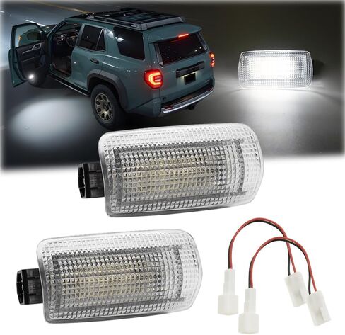 2Pcs LED Courtesy Door Light for To'yota 4Runner Tacoma Tundra Sequoia Le'xus ES LS RX GX550 LX NX LC RZ 6000K Xenon White LED Interior Door Panel Lights Error Free in Saudi Arabia