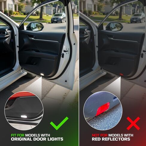 2Pcs LED Courtesy Door Light for To'yota 4Runner Tacoma Tundra Sequoia Le'xus ES LS RX GX550 LX NX LC RZ 6000K Xenon White LED Interior Door Panel Lights Error Free in Saudi Arabia