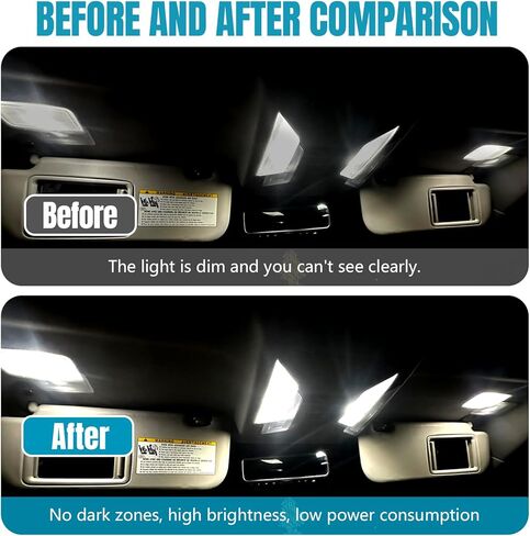 wuyaoyao 2 قطعة 194 لمبة LED، فائقة السطوع T10 168 2825 W5W LED لمبة بديلة لباب السيارة الداخلي لخريطة القبة، 6000K أبيض 3030 شرائح خالية من الأخطاء لمبات إضاءة لوحة الترخيص in Kuwait