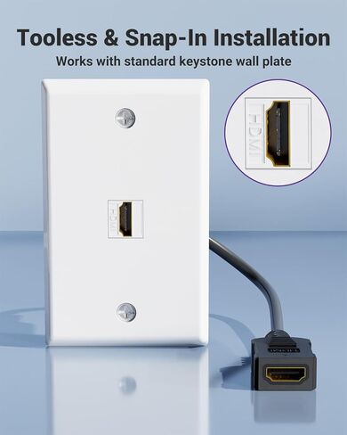 VCE 2-Pack HDMI Keystone Jack, Female to Female HDMI Pigtail Cable 4K HDMI Keystone Coupler for Keystone Wall Plate - 6 Inch in Saudi Arabia