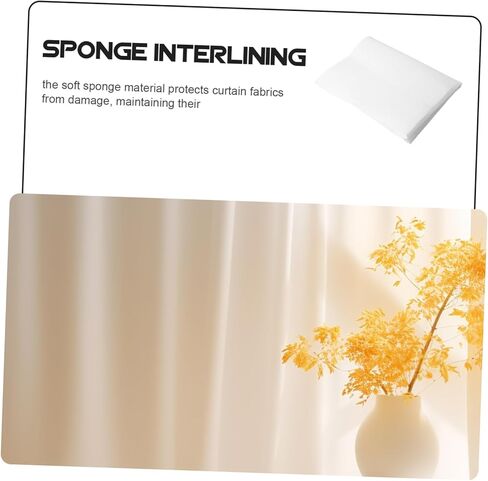 Angoily 1.5m DIY Washable Curtain Lining Cloth Single-Sided Adhesive Interlining Versatile Drapery Support for Custom Window Treatments Soft Sponge Composite in Saudi Arabia
