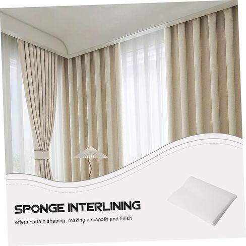 Angoily 1.5m DIY Washable Curtain Lining Cloth Single-Sided Adhesive Interlining Versatile Drapery Support for Custom Window Treatments Soft Sponge Composite in Saudi Arabia