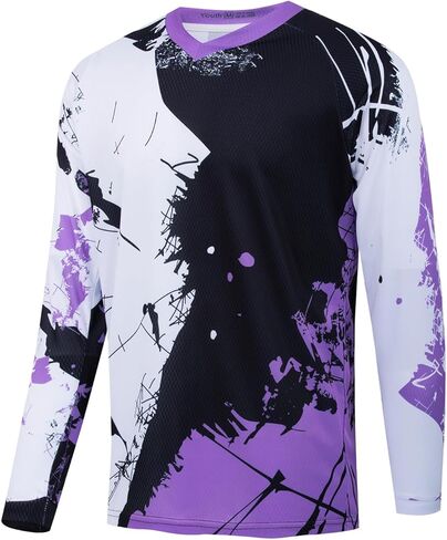 Hotlion Kids Dirt Bike Jersey Youth Motocross Shirts for Boys Mountain Long Sleeve Cycling Jersey Child Off Roading Jersey in Saudi Arabia