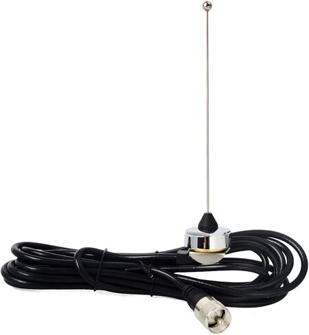 هوائي HYS 70 سم UHF 1/4 موجة NMO 400-470 ميجا هرتز مع فتحة دعامة L من الفولاذ المقاوم للصدأ و13 بوصة/حوالي 4 متر RG-58 كابل محوري لموتورولا كينوود Icom Vertex UHF جهاز إرسال واستقبال FM المحمول in Kuwait