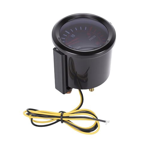 2 Inch Boost Meter Kit, Smoked Lens, Blue LED Backlight, Pod Style, 12V DC, High Sensitivity, for Gas Cars, Digital Analog Display Pressure Meter with Pod (BAR) in Kuwait