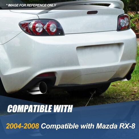 نظام عادم كاتم صوت دائري مزدوج 3.5 بوصة من Auto Dynasty متوافق مع 2004-2008 Mazda RX-8، من الفولاذ المقاوم للصدأ in Kuwait
