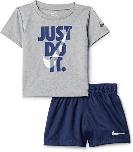 Nike Baby Boys' Dri-FIT Just Do It T-Shirt and Mesh Shorts 2-Piece Outfit Set in Saudi Arabia