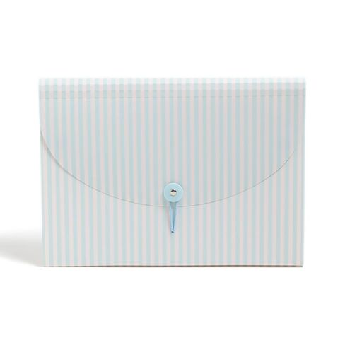 U Brands 13 Pocket Poly Expandable File, 13" x 9.65" x 1.5", Muted Prep Blue Stripes, Letter Size in Saudi Arabia