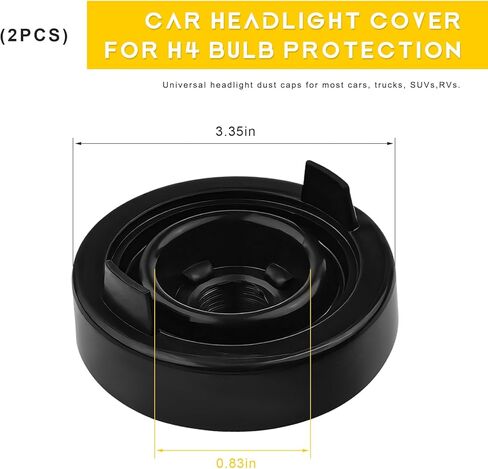 2PCS Car Headlight Dust Caps, High Temperature Resistant Rubber H4 Bulb Dust Cover, Flame Retardant Waterproof Automotive Lamp Protective Cover Replacement for Cars SUVs Trucks in Saudi Arabia