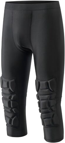 Topeter Men's Compression Capri Leggings with Knee Pads & Cup Pocket for Basketball, Running in Saudi Arabia