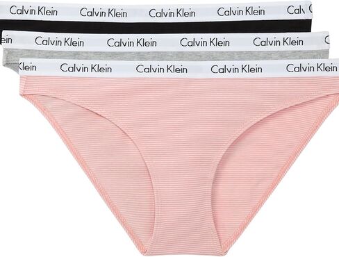 Calvin Klein Carousel Logo Cotton Stretch Bikini Panties, 3 Pack in Saudi Arabia
