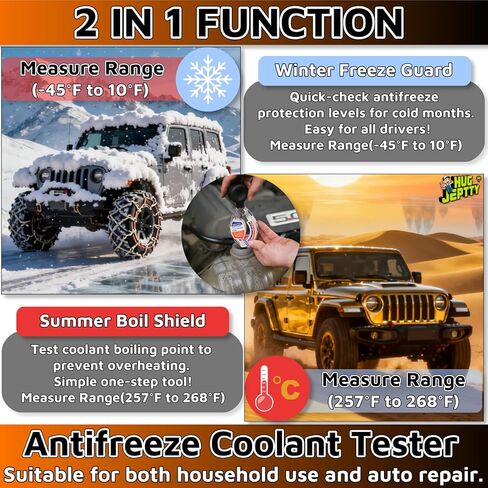 Antifreeze Tester Automotive 2 in 1, Dial Type Antifreeze Coolant Tester Hydrometer Engine Coolant Anti Freeze Testers Automotive Universal Tool for Car System (Inhalation) in Saudi Arabia