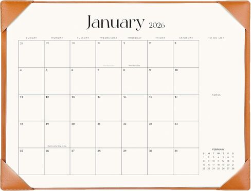 Desk Calendar 2025-2026 with Desk Mat – 22" x 17" Large Desk Pad Calendar Runs From Sep 2025 to Dec 2026, Office Supplies Desktop Monthly Calendar for Home, Office in Saudi Arabia