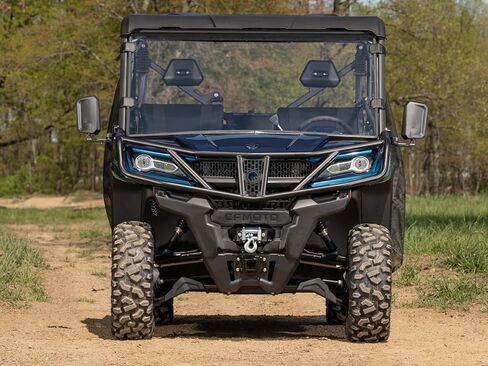مصد أمامي أسود SuperATV لـ 2019+ CFMOTO UForce 1000، أنابيب DOM فولاذية، تحمي الواجهة الأمامية بالكامل، تصميم أنيق وعصري، لا يتطلب الحفر، انظر الملاءمة، صنع في الولايات المتحدة الأمريكية in Kuwait