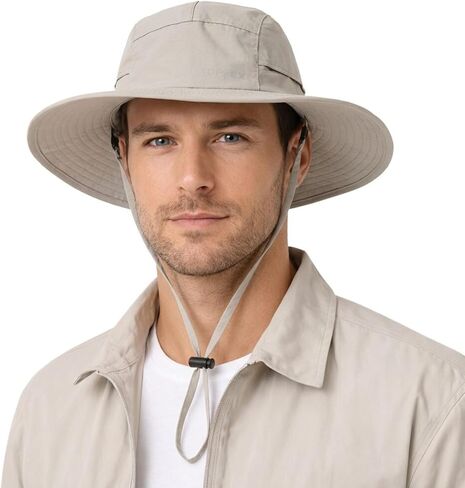 TOP-EX XL/XXL قبعة شمسية للرجال مقاومة للماء بحافة واسعة بعامل حماية من أشعة الشمس 50+ قبعة دلو للنساء للحماية من الشمس والمشي لمسافات طويلة في الهواء الطلق in Saudi Arabia