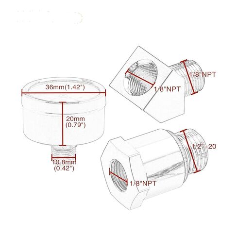 مجموعة قياس ضغط الزيت لهارلي تشوبر مخصص 0-60 رطل لكل بوصة مربعة 1/8 NPT نظام مراقبة اختبار عالمي سائل قياس ضغط الزيت (مجموعة) in Saudi Arabia