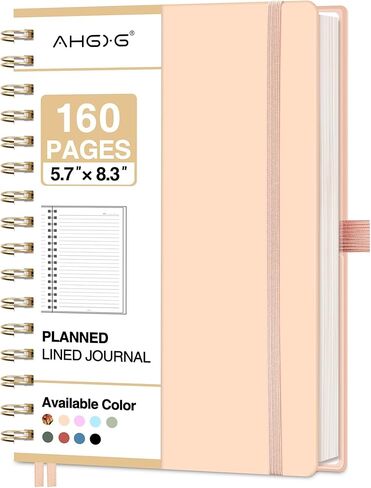 AHGXG Spiral Journal Notebook, 160 Lined Pages, A5 Medium Size (5.7'' x 8.3''), for Men & Women, Journaling, Writing, Work & Office, Hardcover, 100 GSM Thick Paper (Colourful Tree) in Kuwait