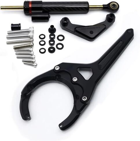 Steering Damper For GSX-S 1000/F For GSXS1000 For GSX-S1000 F 2016 2017 2018 2019 2020-2024 Steering Damper Stabilizer Bracket Support Kit For Suzuki For GSXS(Carbon look) in Saudi Arabia