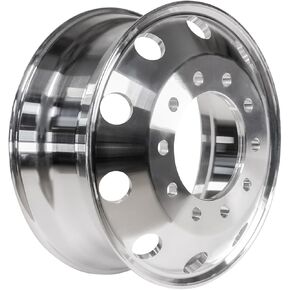 Aluminum Truck Wheels 22.5" x 8.25" Truck/Bus Forged Machine Bright Metallic Silver 1 PC in Saudi Arabia