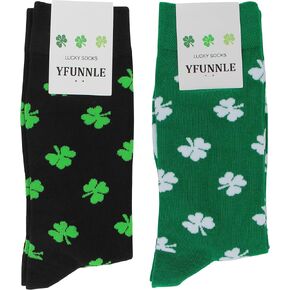 عبوتان من جوارب عيد القديس باتريك الأيرلندية شامروك القطنية المبتكرة للرجال والنساء مقاس 9-12 in Kuwait