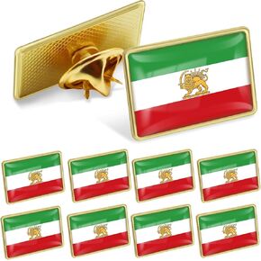2/10/20/50/100 قطعة إيران القديمة بلاد فارس العلم التلبيب دبابيس السائبة المعادن الفارسي الإيراني الأسد الشمس و تاج دبوس المسافر شارة تذكارية سلسلة الهدايا in Saudi Arabia