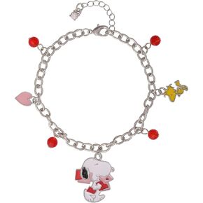 Peanuts Snoopy Charm Bracelets for Women Official License, 7-7.5"+1" Fashion Bracelet Charms, Mother's Day Gifts in Saudi Arabia