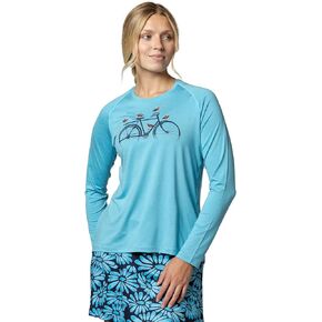 Terry Tech Tee Flow Long Sleeve Outdoor Performance Top, Women's UPF 50+ Sun Protection Quick-Dry Hike Bike Shirt in Kuwait