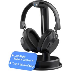 ANSTEN 【𝟐𝟎𝟐𝟒 𝐔𝐩𝐠𝐫𝐚𝐝𝐞𝐝】 Wireless Headphones for TV Watching with Digital Optical RCA AUX 2.4GHz Transmitter Charging Dock, 5 Sound Modes, 𝐁𝐚𝐥𝐚𝐧𝐜𝐞 Control, 𝐍𝐨 𝐀𝐮𝐝𝐢𝐨 𝐋𝐚𝐠 in Kuwait