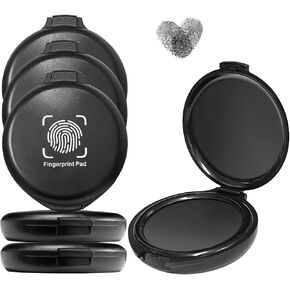 6 Pack Black Fingerprint Ink Pad, Premium Thumbprint Ink Pads for Notary Supplies, Identification, Security ID & Law Enforcement. in Saudi Arabia