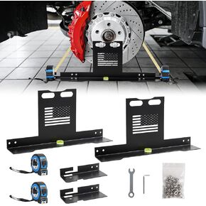 Upgraded Wheel Alignment Tool Kit- Automotive Wheel Alignment Tool Without Removing Calipers,Toe Alignment Tool Plates with 2 Imperial Measuring Tapes,Compatible with Most Cars, Trucks, and SUVs in Saudi Arabia