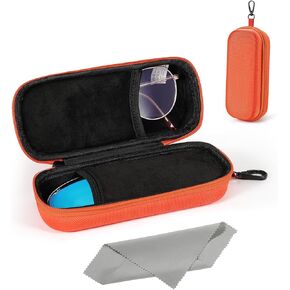 MoKo Double Eyeglass Case, Hard Shell Dual Glasses Case, Travel Sunglass Organizer with Zipper, Eyeglasses Storage Box in Saudi Arabia